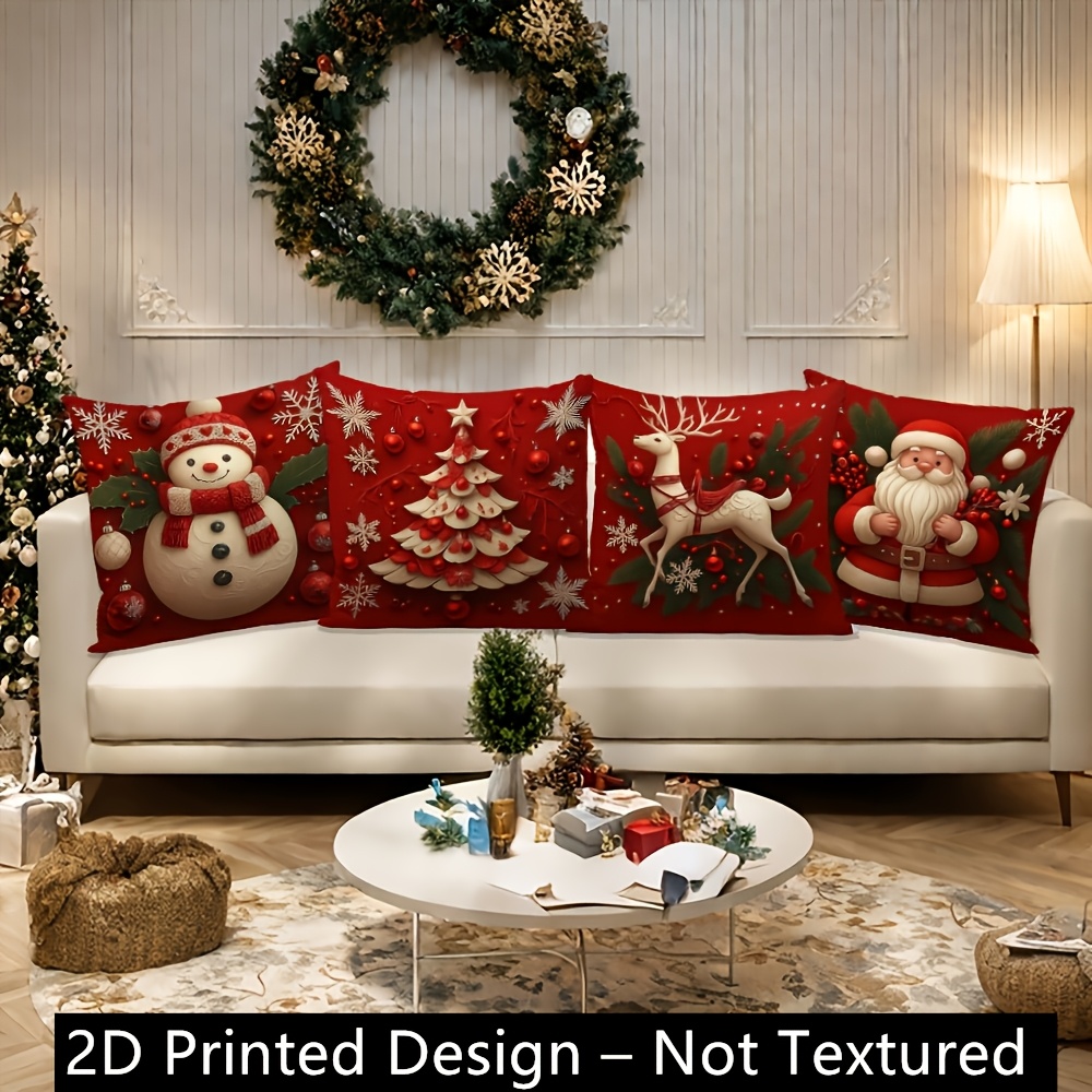 2PCS Christmas Pillow Covers 1 - Pillow Insert 18X18 recension och pris